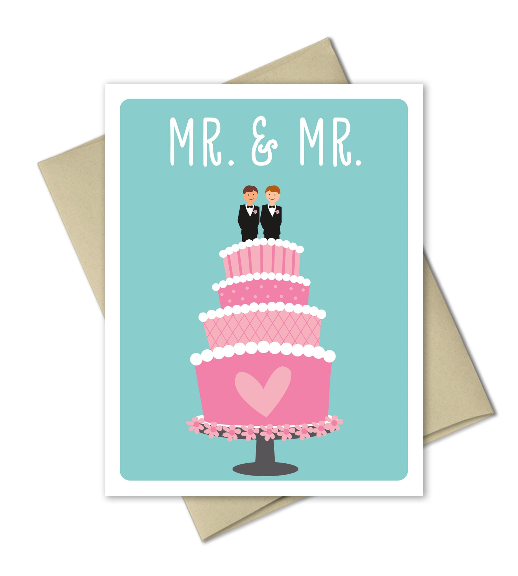 Wedding Congrats Card - Mr and Mrs - The Imagination Spot - 2