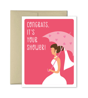 Bridal Shower Card - Wedding Shower Card - Your Shower - The Imagination Spot