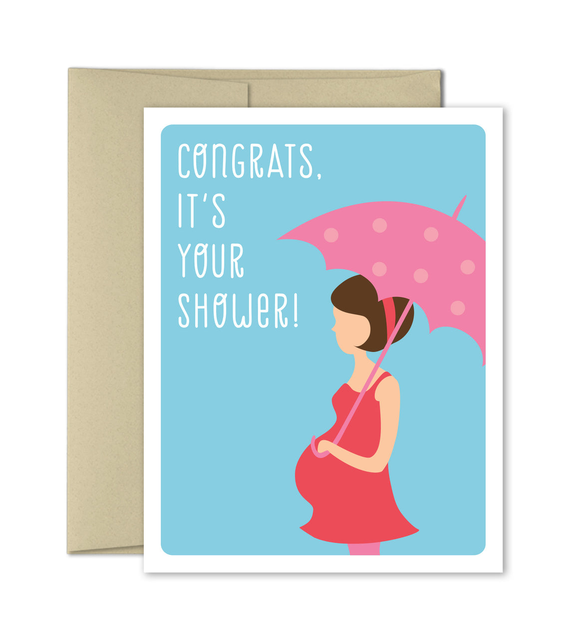 Baby Shower Card - Congrats Shower Card - Your Shower - The Imagination Spot
