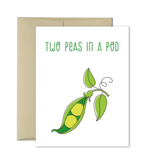 Two peas in a Pod - Twin Baby Congratulations Card by The Imagination Spot - The Imagination Spot