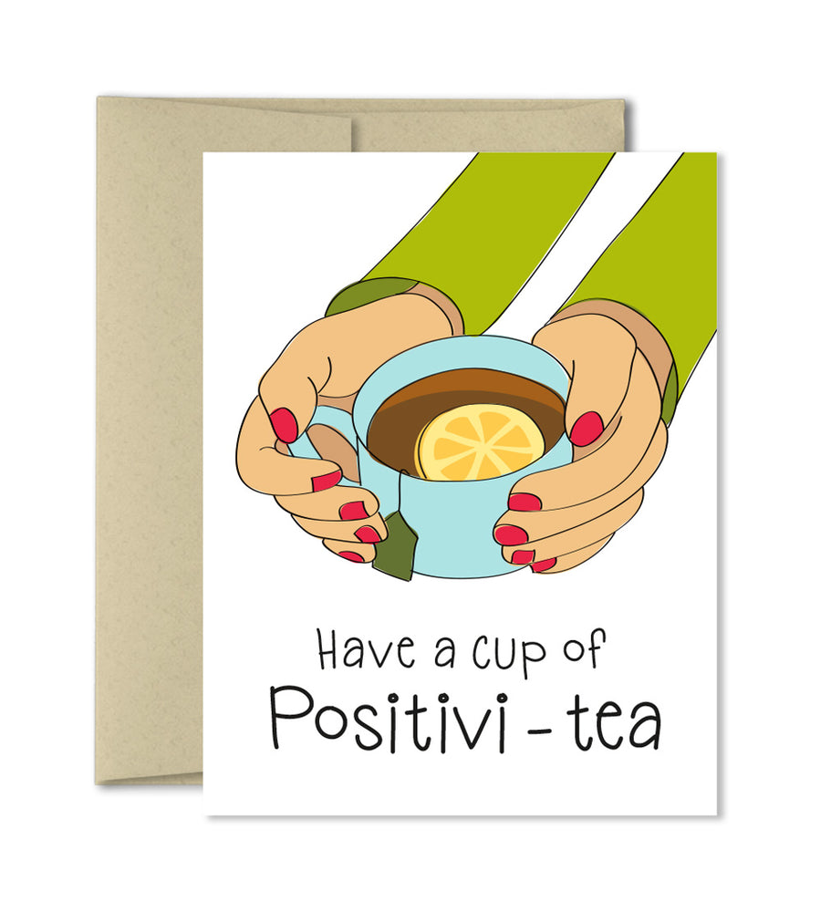 Thinking of you card - Positivi-tea