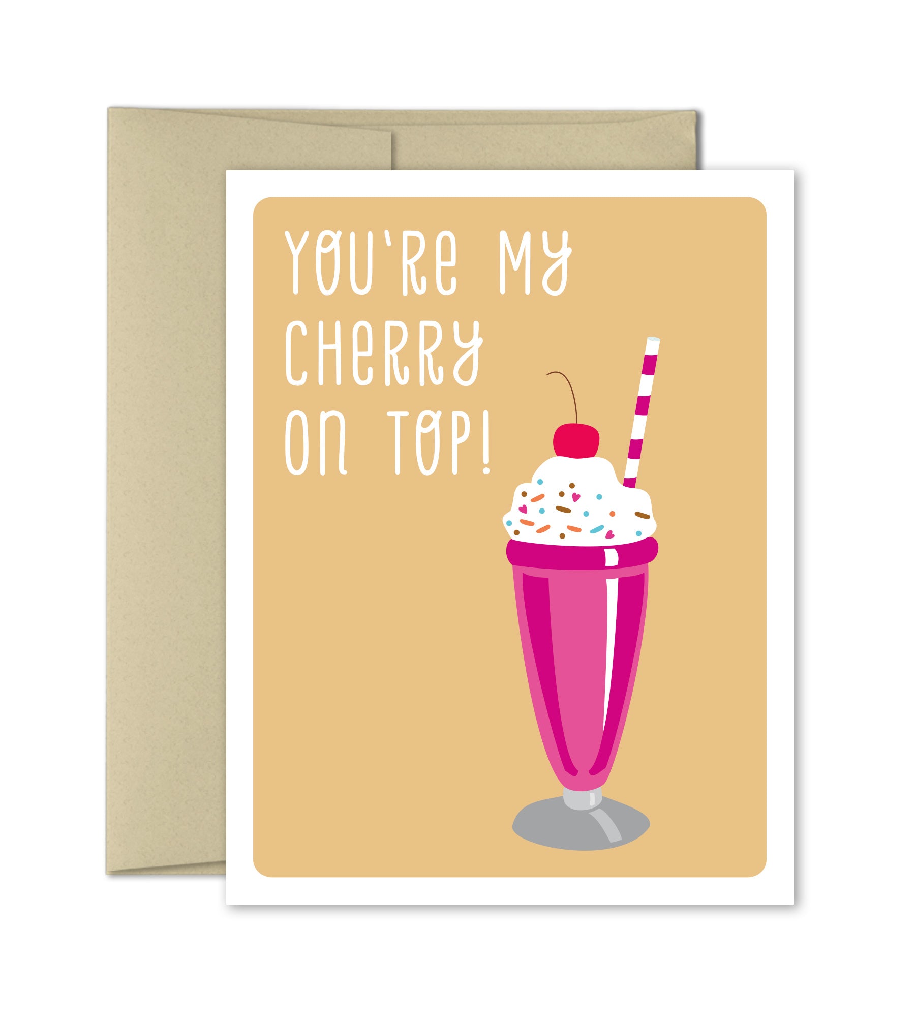 Love Greeting Card - Cherry on Top - Valentines Card - Anniversary Card - The Imagination Spot