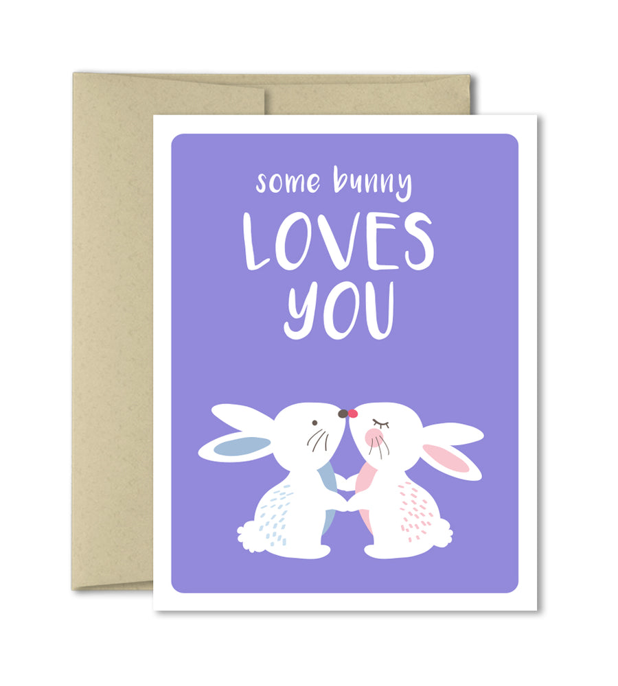 Cute Love Card - Some bunny loves you - Valentines Card