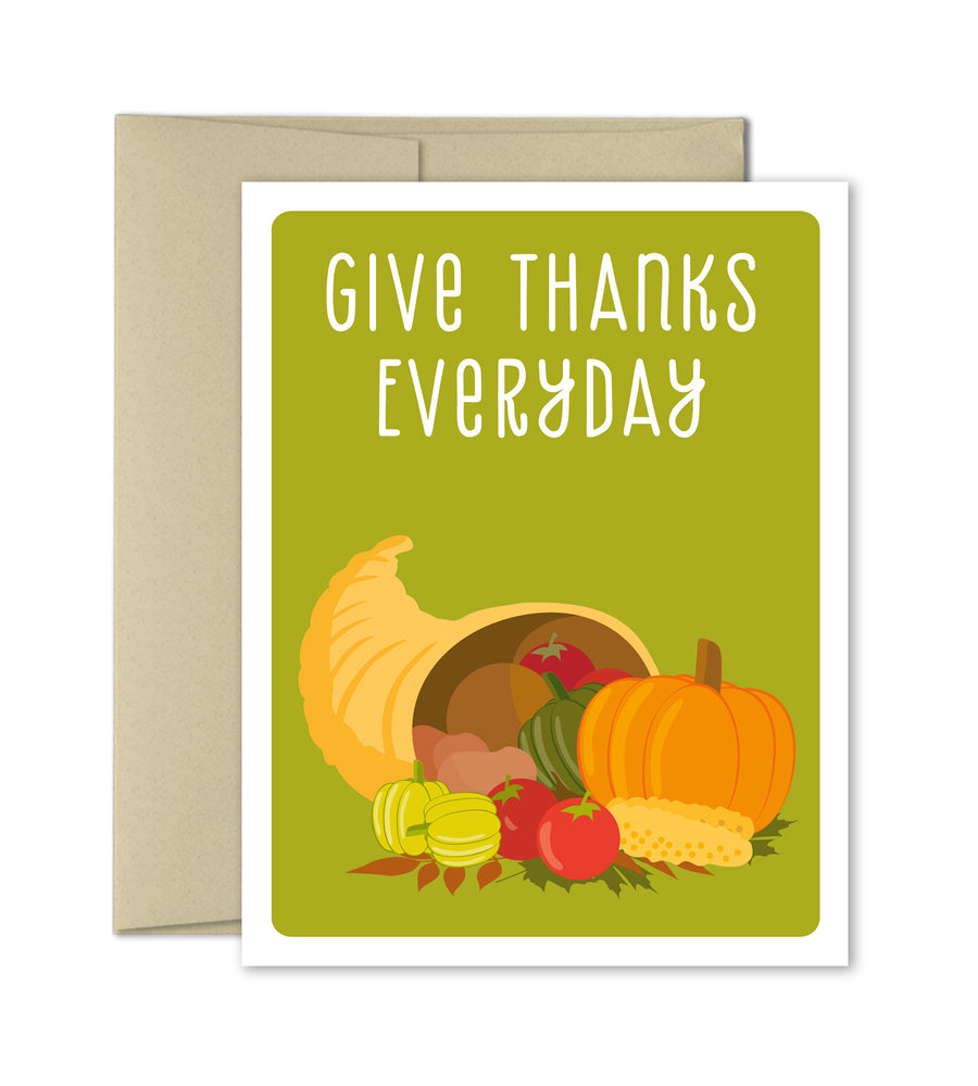 Give Thanks Everyday - Fall Thanksgiving Card