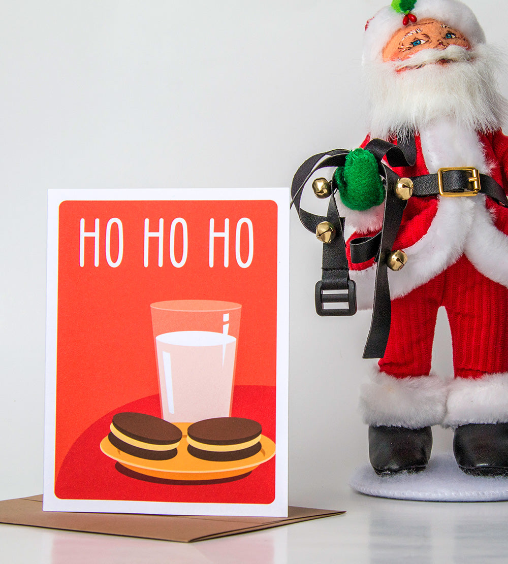 Cute Holiday Card - Ho Ho Ho - The Imagination Spot