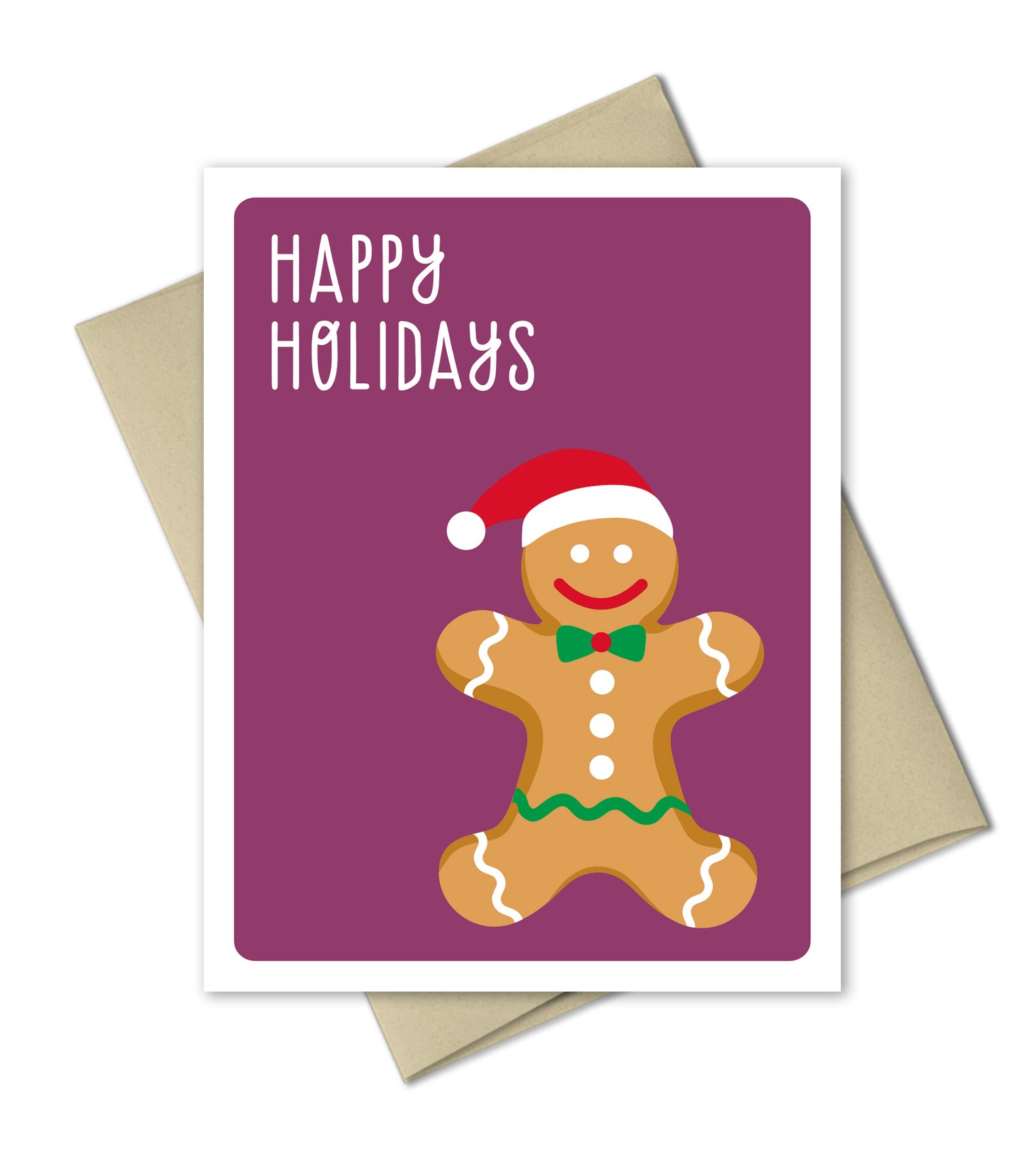 Cute Holiday Card - Gingerbread Boy - The Imagination Spot