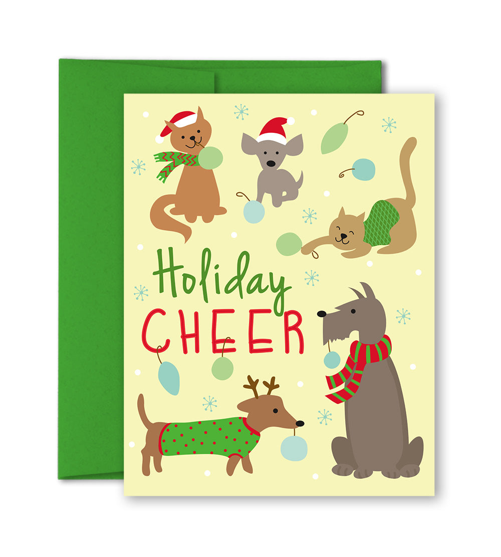 Christmas Cards - Pet friends - Pet Holiday Card by The Imagination Spot