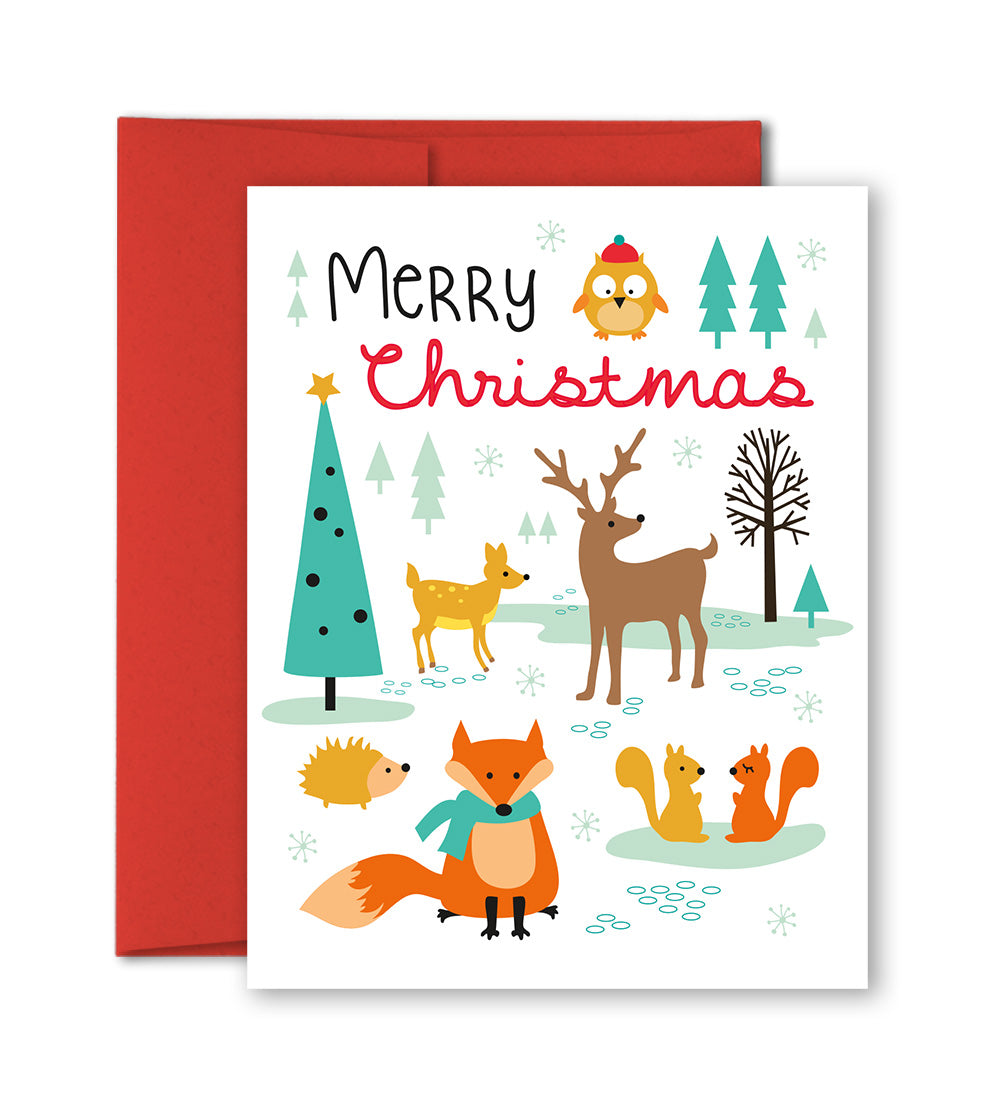 Unique Holiday Cards - Woodland animals by The Imagination Spot