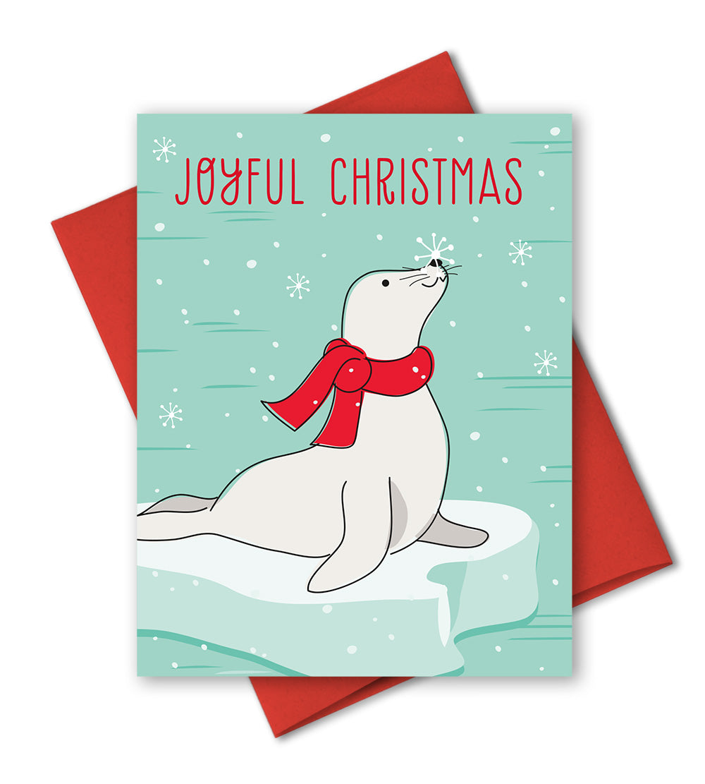 Holiday Card - Joyful Christmas - Christmas Seal by The Imagination Spot