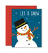Christmas Card - Let It Snow - Snowman Holiday Card by The Imagination Spot