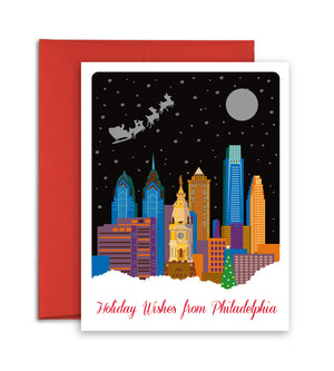 City Themed Holiday Card - City Christmas Cards