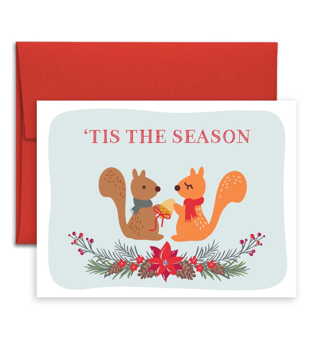 Christmas Card - Christmas Squirrels