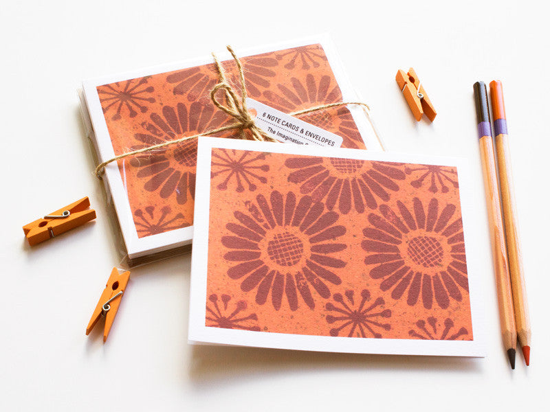 Note Card Set - Floral Fun - Handmade Cards – The Imagination Spot