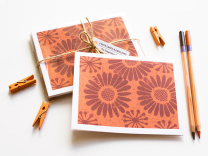 Note Card Set - Floral Fun - Handmade Cards - The Imagination Spot - 1