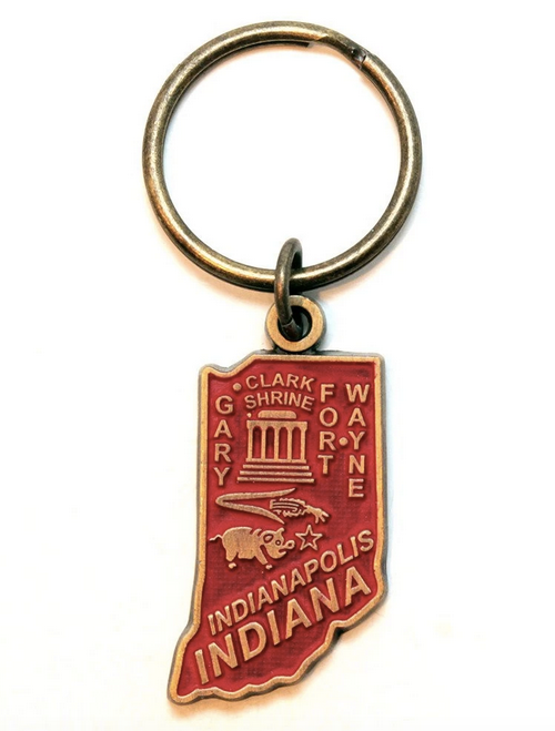 Indiana State Keychain