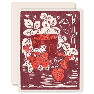 Strawberry Bucket - Everyday Card