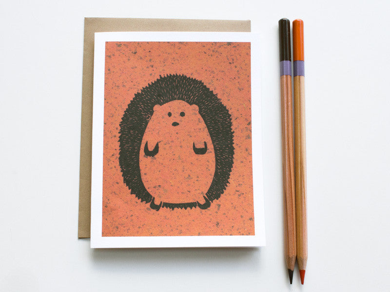 Hedgehog Note Card Set - Woodland Animals - Handmade Cards - The Imagination Spot - 1
