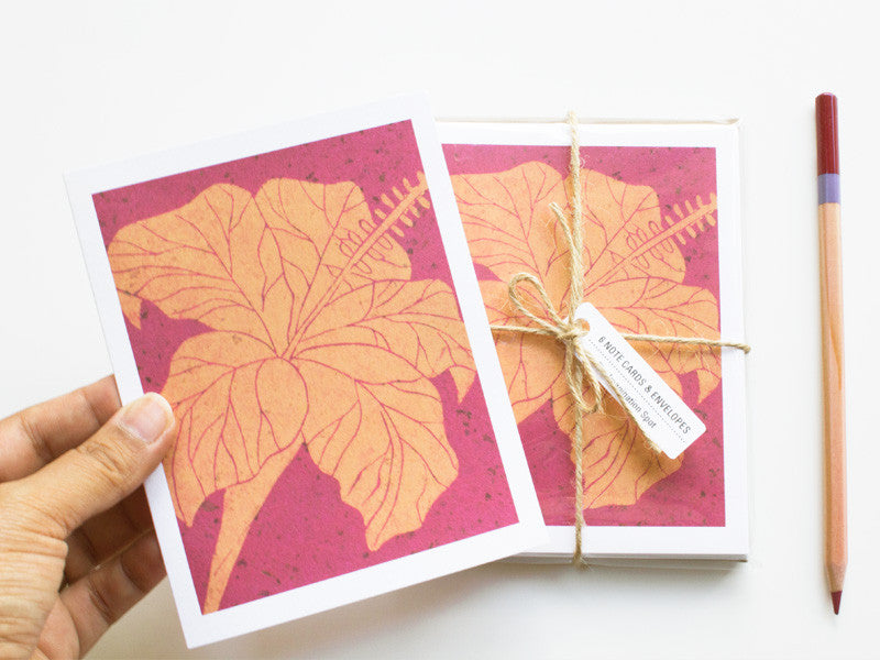 Hibiscus Note Card Set - Floral Cards - Handmade Cards - The Imagination Spot - 3