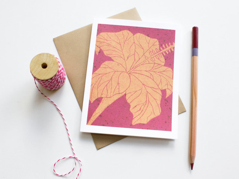 Hibiscus Note Card Set - Floral Cards - Handmade Cards - The Imagination Spot - 4