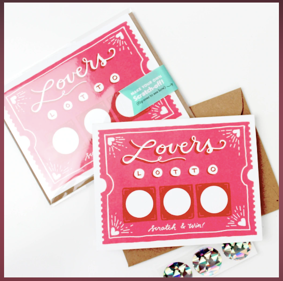 Lover's Lotto Scratch-off Card