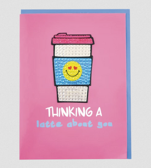 Thinking A Latte Decal Greeting Card