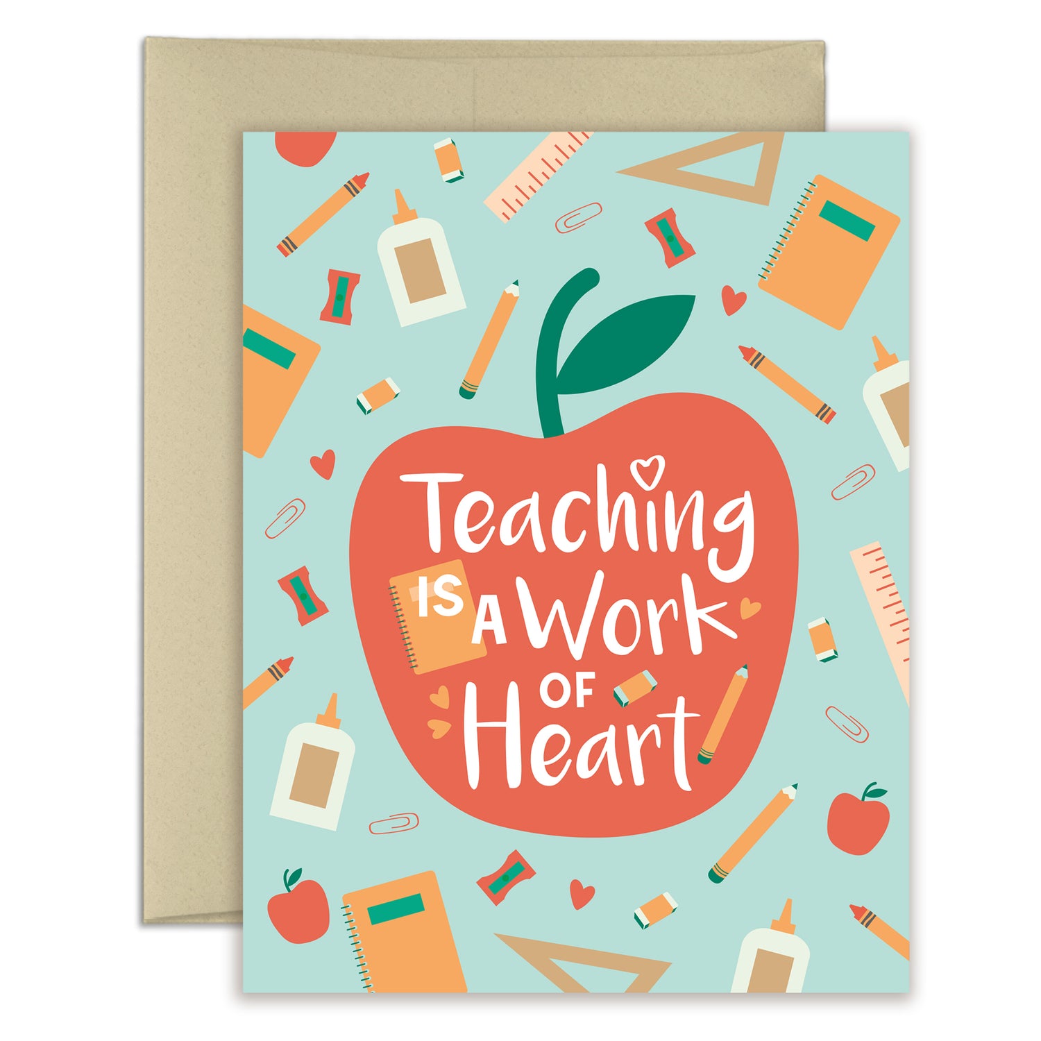 Teacher Thank You Card - Teaching is a Work of Heart