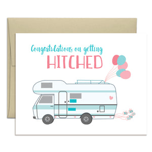 Wedding Congrats Card - Congratulations on Getting Hitched