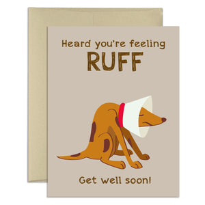 Get Well Soon Card - Feeling Ruff