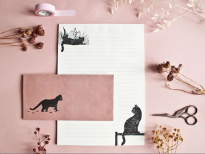 Cat Writing Paper Set -Writing Pad & 10 Envelopes