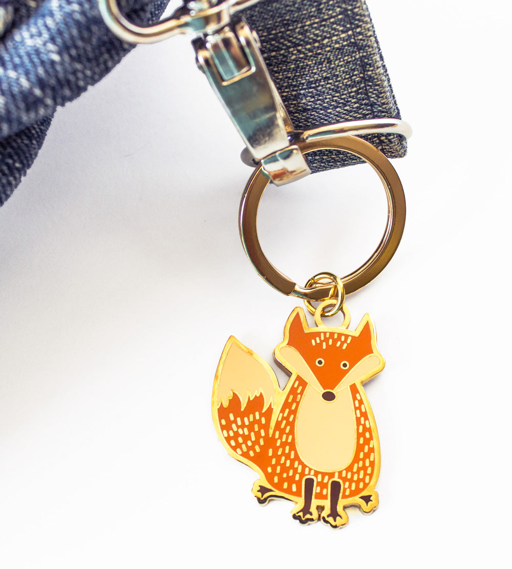Fox enamel key chain - The Imagination Spot