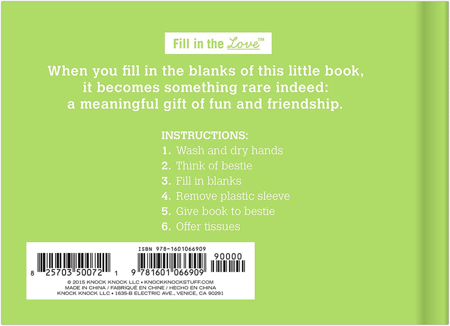 Why You're My Bestie - Fill-in Gift Book