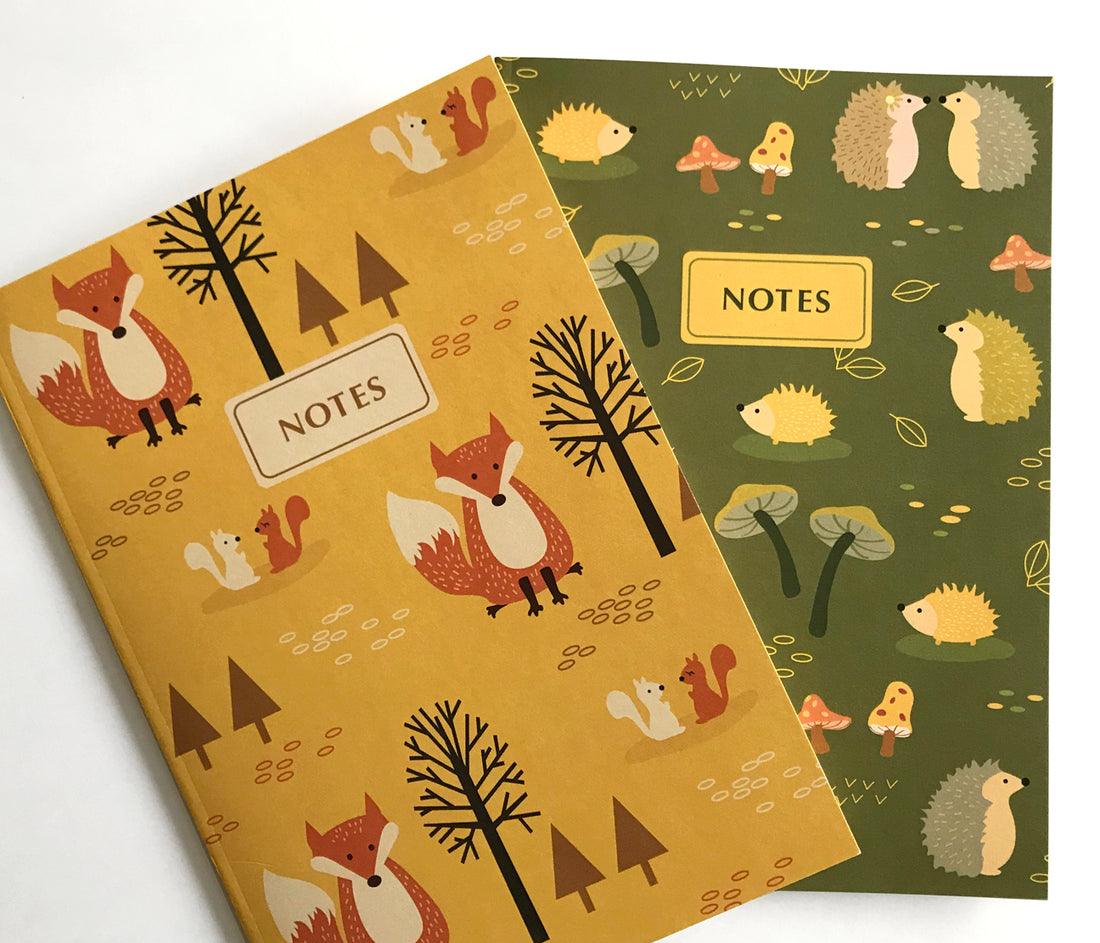 Fox Hedgehog notebook set - The Imagination Spot