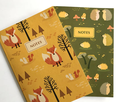 Fox Hedgehog notebook set - The Imagination Spot