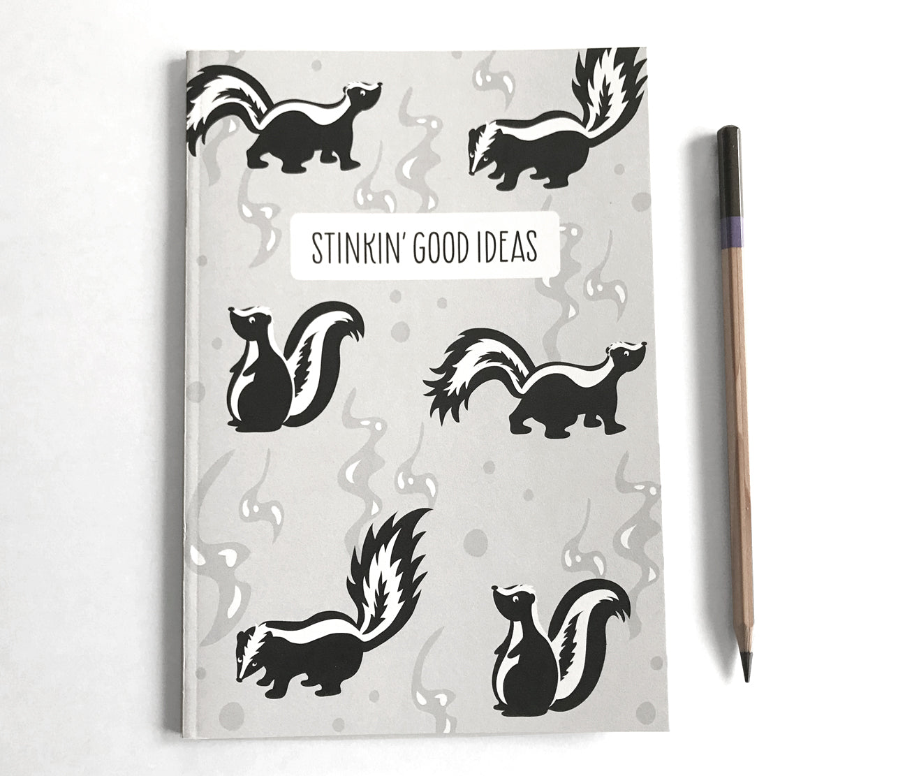 Skunk lined notebook by The Imagination Spot