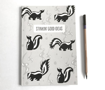 Skunk lined notebook by The Imagination Spot