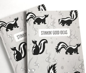 Funny skunk notebook by The Imagination Spot