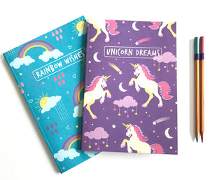 Rainbow Unicorn Notebook Set - The Imagination Spot