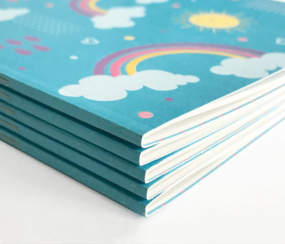 Rainbow recycled notebooks - The Imagination Spot