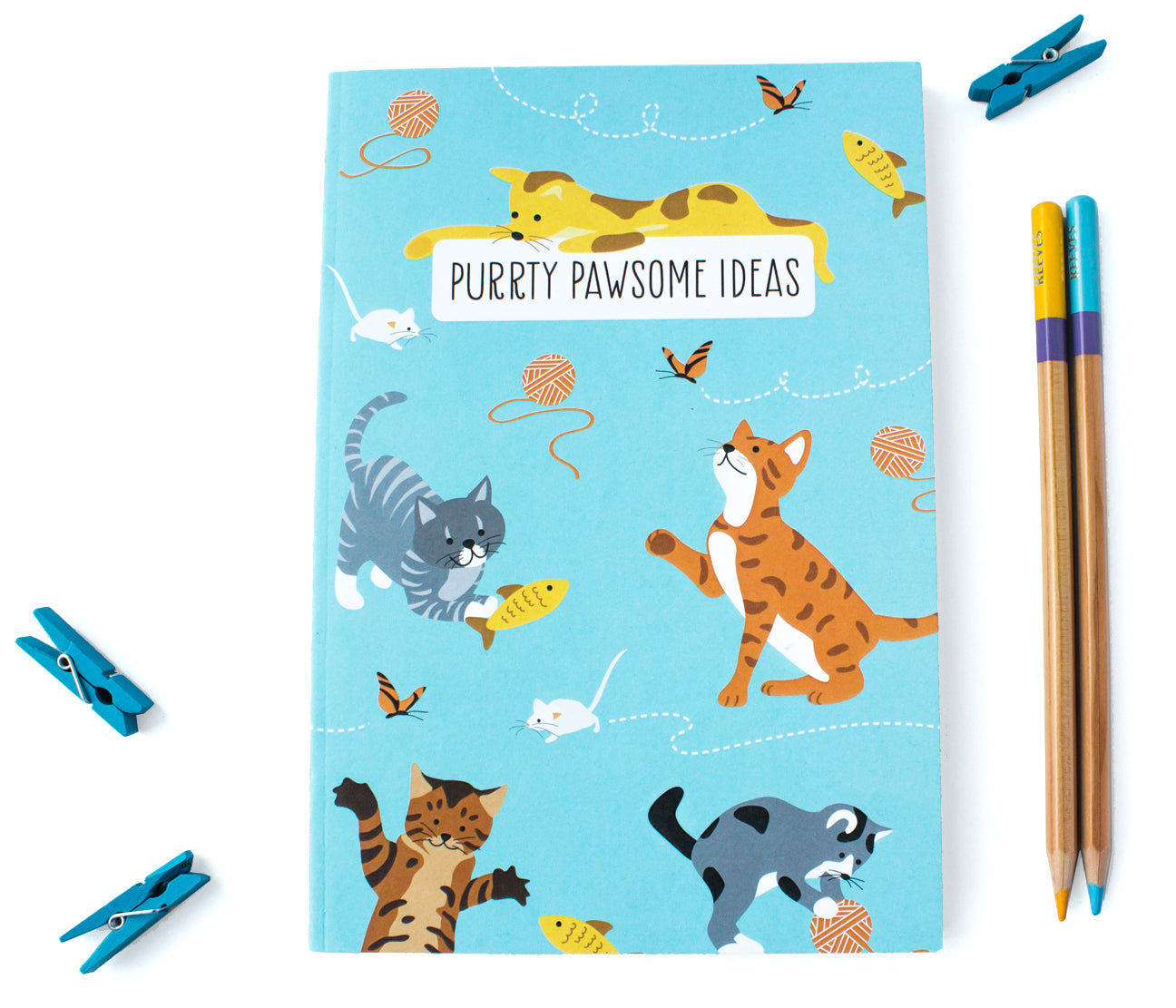 Cat Notebook Journal - Playful cats - The Imagination Spot