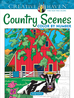 Color By Number - Country Scenes - Coloring Book