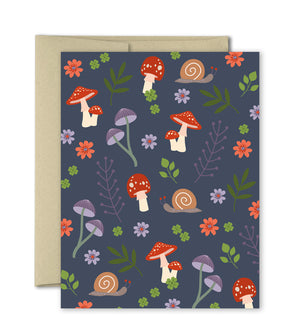 Note Card Set - Set of 8 cards - Mushroom Garden