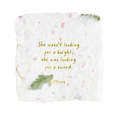 Letterpress Card - Atticus Quote - Inspiration Card