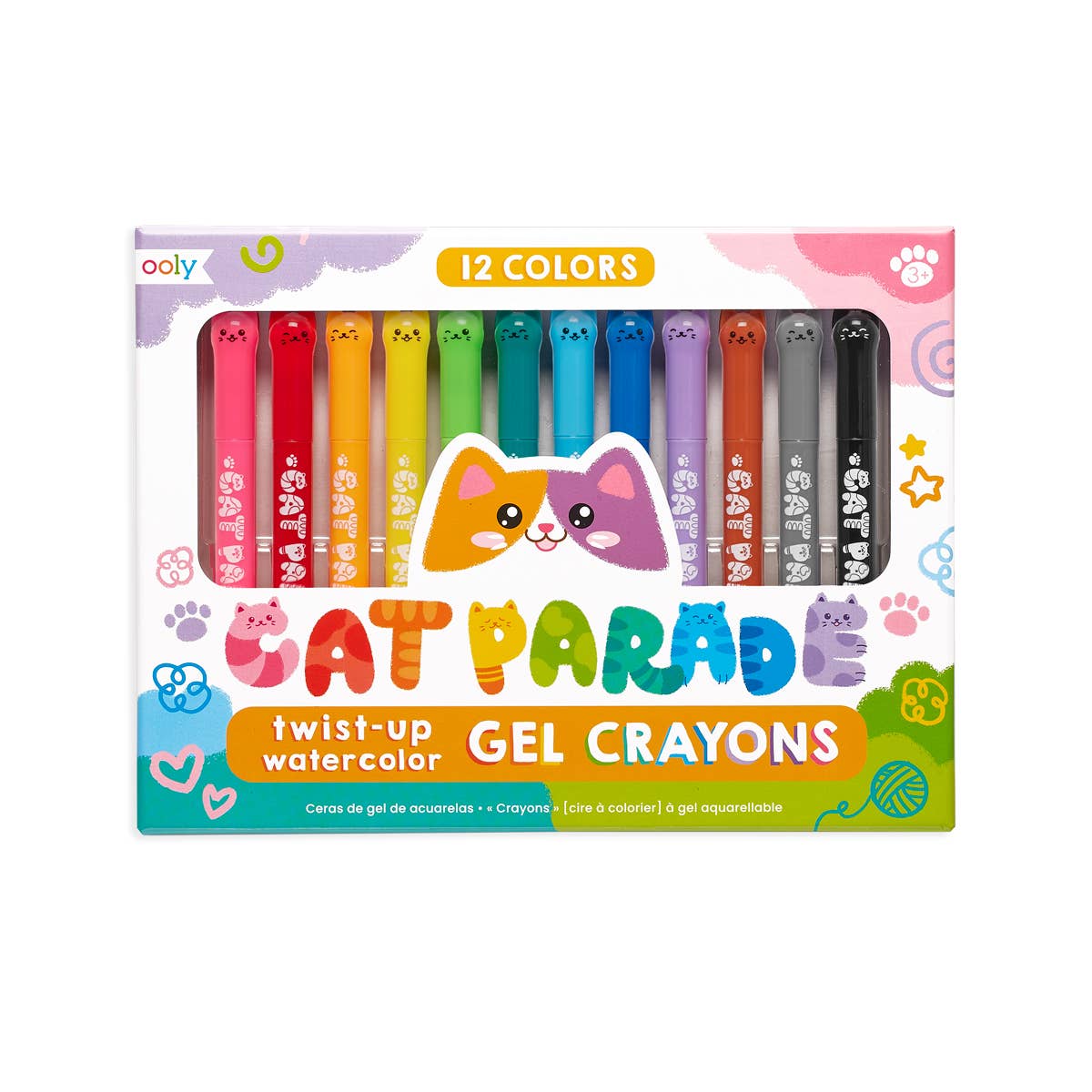 Watercolor Gel Crayons - Cat Parade