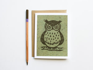 Owl Note Card Set - Linocut - Handmade Cards - The Imagination Spot - 3