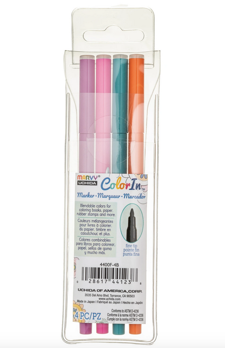 Marvy Uchida - Color In Fine Tip Marker Set