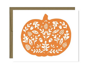 Pumpkin Card - Fall Autumn Seasonal Card