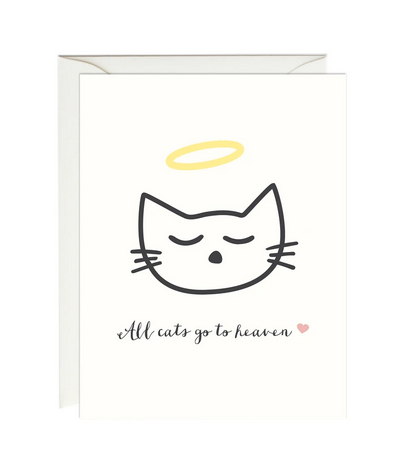 All Cats Go To Heaven - Sympathy Card