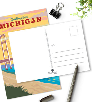 Michigan postcards - U.S state postcards