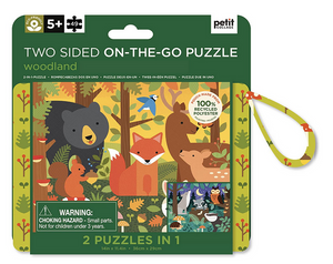 Two sided on-the-go puzzle