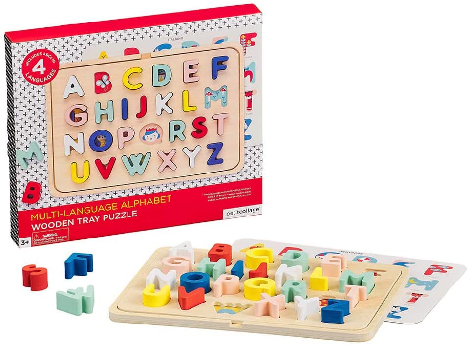 Multi Language Alphabet Wooden Tray Puzzle
